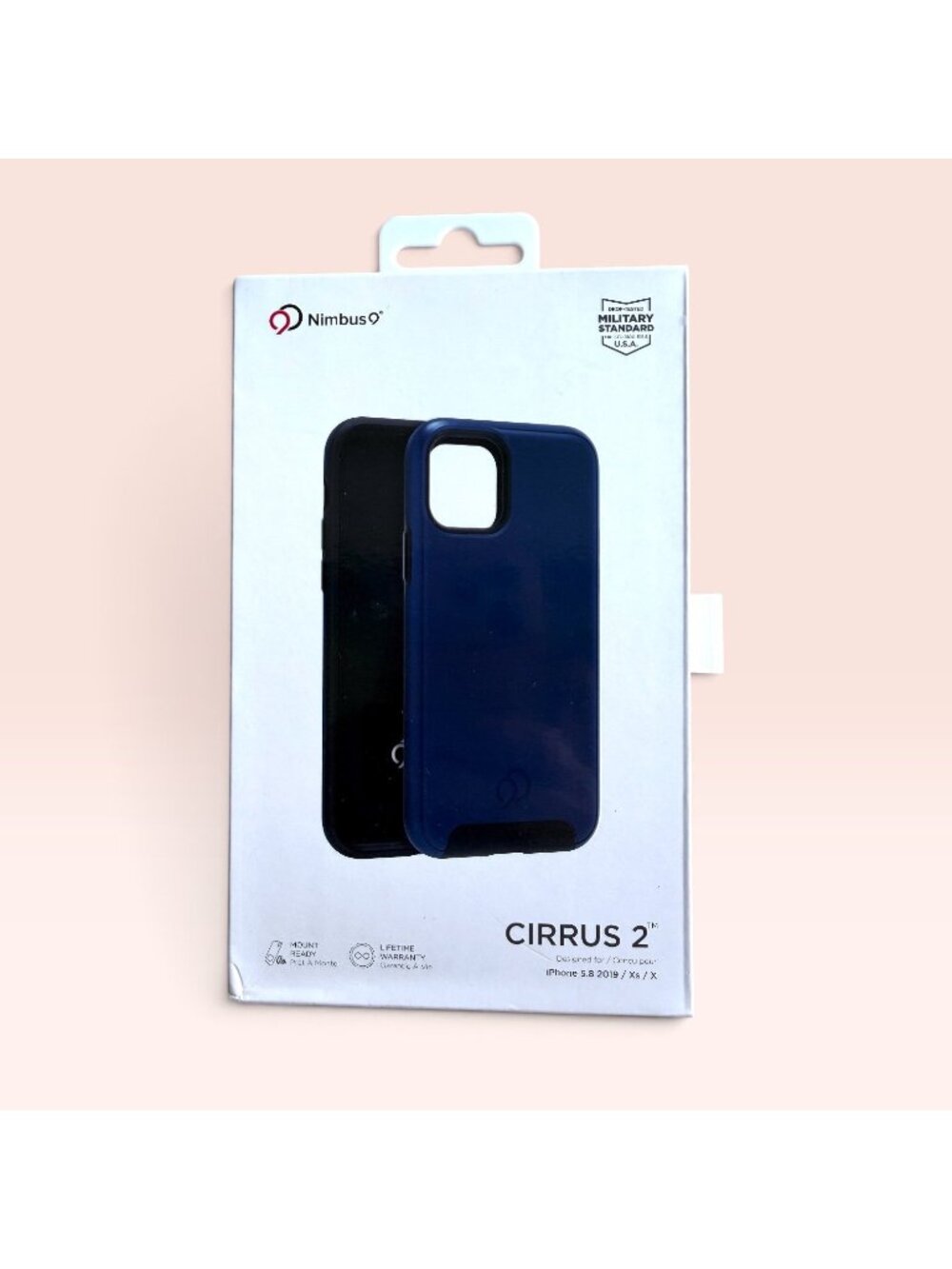 Nimbus Cirrus 2 iPhone XS X Case Navy Blue New